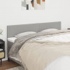 Zagłówki do łóżka, 2 szt., jasnoszary, 100x5x78/88 cm, tkanina