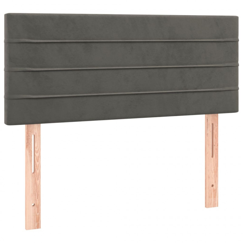 Zagłówek do łóżka, ciemnoszary, 80x5x78/88 cm, aksamit