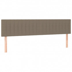 Zagłówki do łóżka, 2 szt., taupe, 90x5x78/88 cm, tkanina