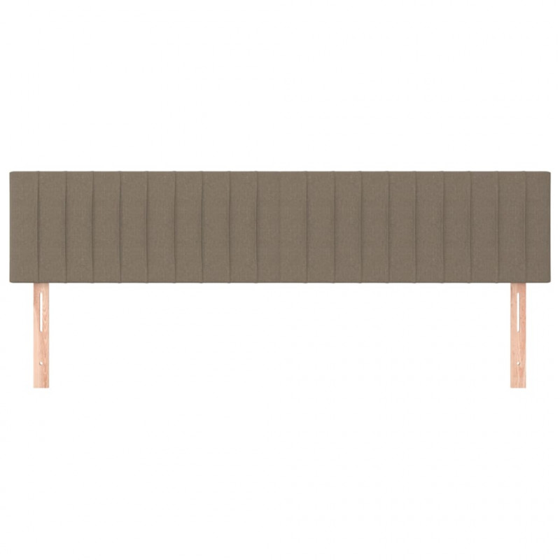 Zagłówki do łóżka, 2 szt., taupe, 90x5x78/88 cm, tkanina
