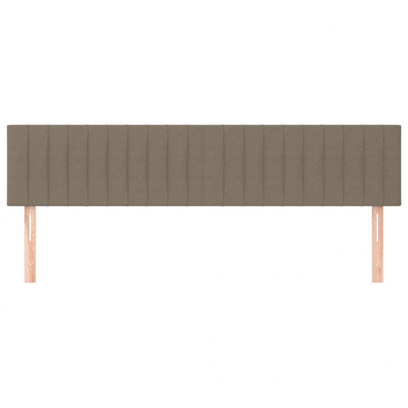 Zagłówki do łóżka, 2 szt., taupe, 100x5x78/88 cm, tkanina