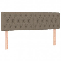 Zagłówki do łóżka, 2 szt., taupe, 72x7x78/88 cm, tkanina