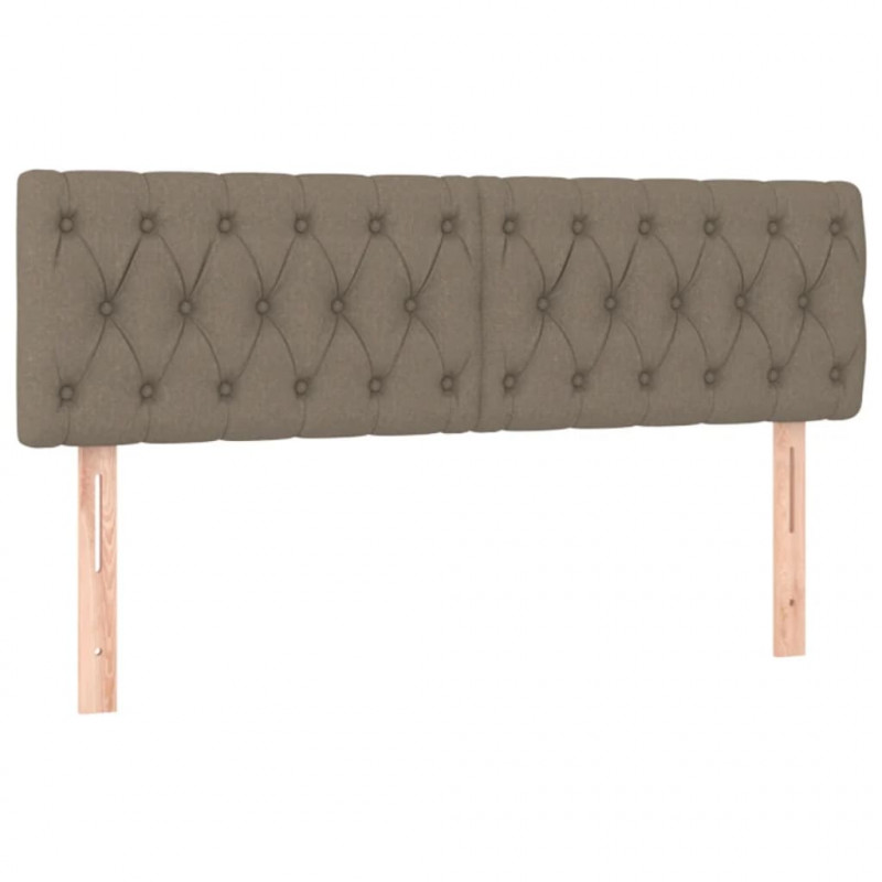 Zagłówki do łóżka, 2 szt., taupe, 72x7x78/88 cm, tkanina