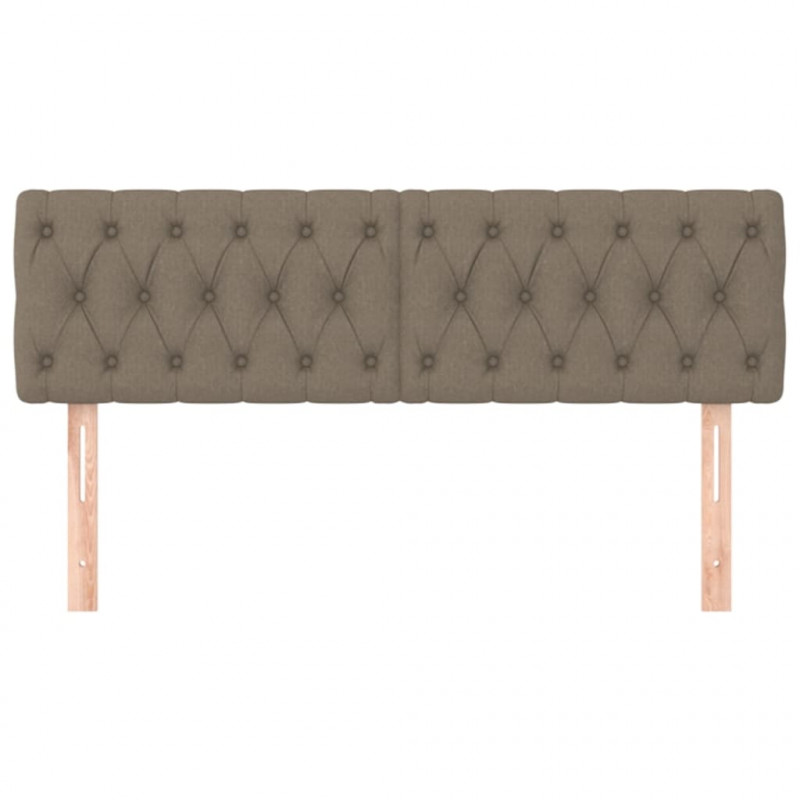 Zagłówki do łóżka, 2 szt., taupe, 72x7x78/88 cm, tkanina