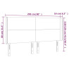 Zagłówek do łóżka z LED, biały, 203x16x118/128cm sztuczna skóra