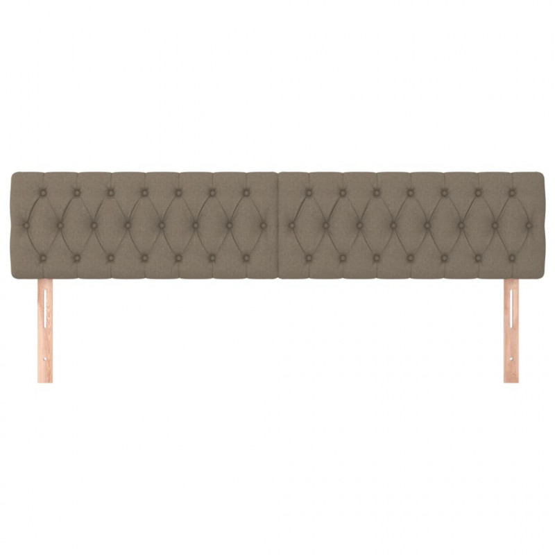 Zagłówki do łóżka, 2 szt., taupe, 100x7x78/88 cm, tkanina