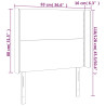Zagłówek do łóżka z LED, taupe, 93x16x118/128 cm, tkanina