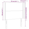 Zagłówek do łóżka z LED, zielony, 83x16x118/128 cm, tkanina