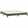 Rama łóżka bez materaca, ciemnozielone, 180x200 cm, aksamit