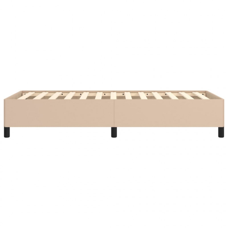 Rama łóżka, cappuccino, 90x190 cm, obita sztuczną skórą