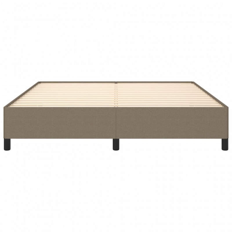 Rama łóżka bez materaca, taupe, 180x200 cm, obita tkaniną