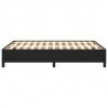 Rama łóżka, czarna, 140x200 cm, obita sztuczną skórą