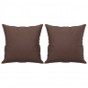 Poduszki ozdobne, 2 szt., brązowy, 40x40 cm, sztuczna skóra