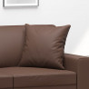 Poduszki ozdobne, 2 szt., brązowy, 40x40 cm, sztuczna skóra