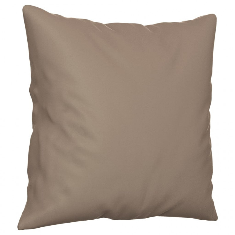 Poduszki ozdobne, 2 szt., taupe, 40x40 cm, mikrofibra