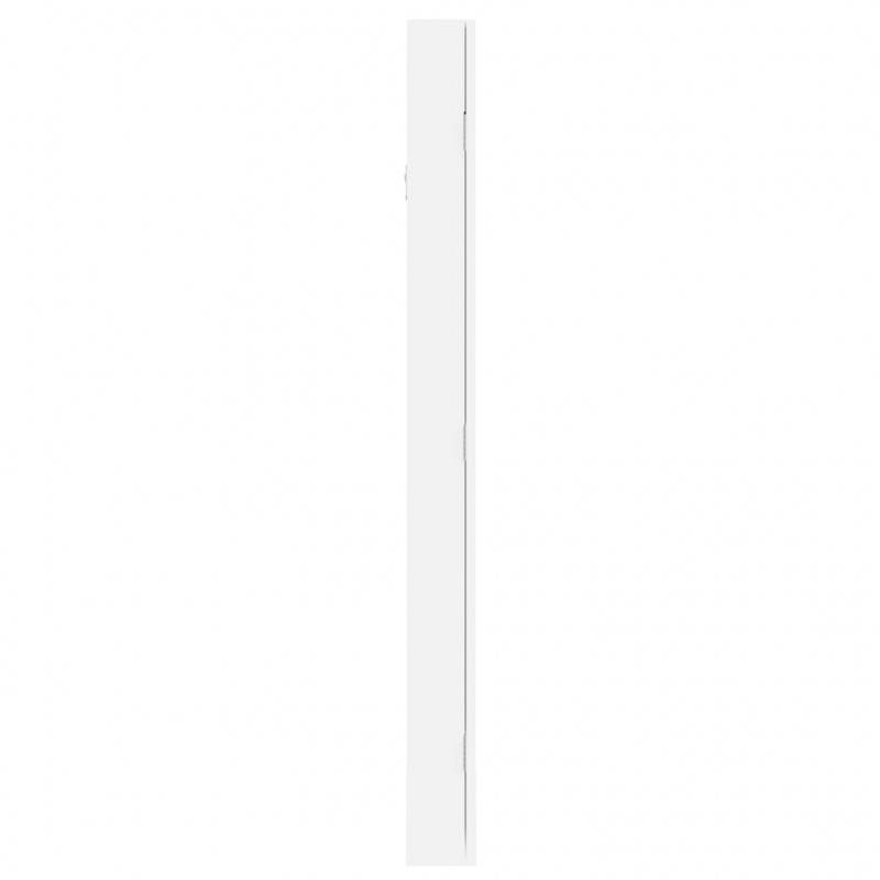 Wisząca szafka na biżuterię, z lustrem, biała, 30x8,5x106 cm