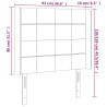 Zagłówek do łóżka z LED ciemnobrązowy, 93x16x118/128 cm tkanina