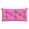 Poduszka na ławkę ogrodową, różowa, 100x50x7 cm, tkanina