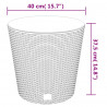 Donica z pojemnikiem wewnętrznym, antracyt, 35/37,5L, rattan PP