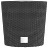 Donica z pojemnikiem wewnętrznym, antracyt, 15/15,3L, rattan PP