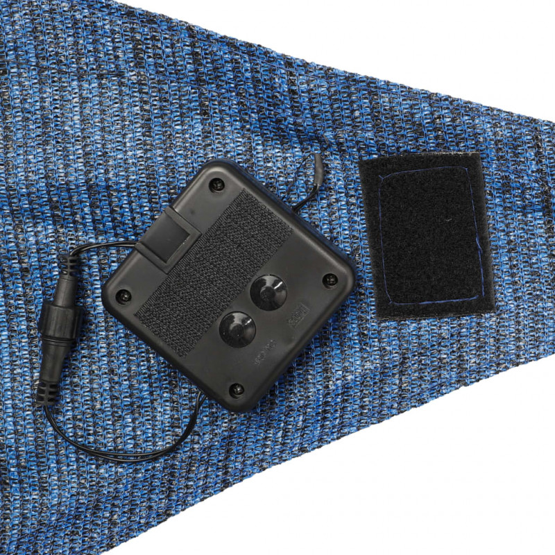 HI Żagiel przeciwsłoneczny z 100 LED, niebieski, 3x3x3 m