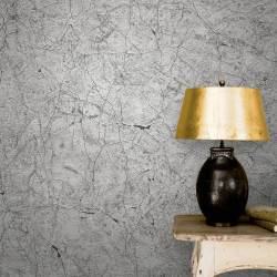 Noordwand Tapeta Vintage Deluxe Stucco Crackle, szara metaliczna