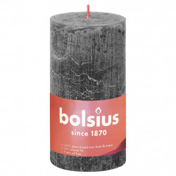 Bolsius Świece pieńkowe Shine, 4 szt., 130x68 mm, szarość burzy