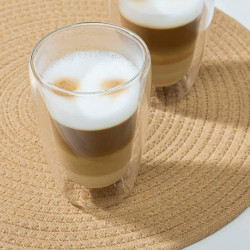 HI Zestaw szklanek do latte macchiato, 2 szt., 400 ml, przezroczysty