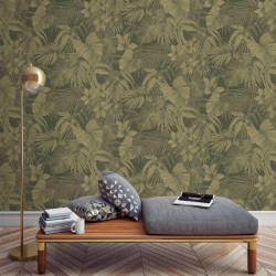 DUTCH WALLCOVERINGS Tapeta Joelle, zielono-złota