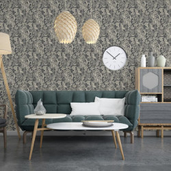 DUTCH WALLCOVERINGS Tapeta Mae, czarno-beżowa