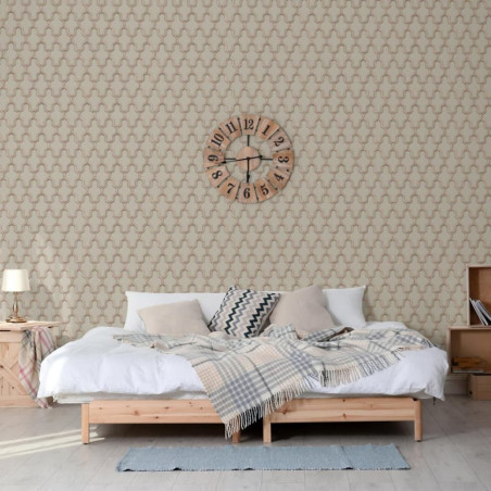 DUTCH WALLCOVERINGS Tapeta Geometric, złoto-zielona