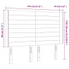 Zagłówek do łóżka z LED, ciemnozielony 147x16x118/128cm aksamit
