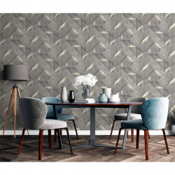 DUTCH WALLCOVERINGS Tapeta Onyx, ciemnoszara