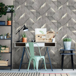 DUTCH WALLCOVERINGS Tapeta Onyx, ciemnoszara