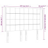 Zagłówek do łóżka z LED, ciemnozielony 147x16x118/128cm aksamit