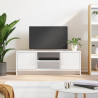 Szafka pod TV, biała, 102x30x37,5 cm, materiał drewnopochodny
