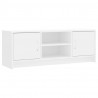 Szafka pod TV, biała, 102x30x37,5 cm, materiał drewnopochodny