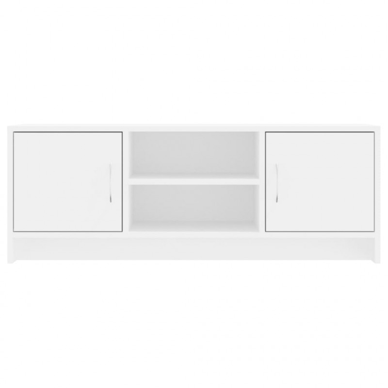 Szafka pod TV, biała, 102x30x37,5 cm, materiał drewnopochodny