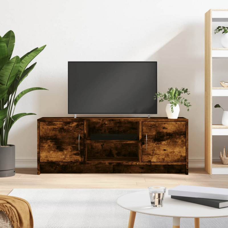 Szafka pod telewizor, przydymiony dąb, 102x30x37,5 cm