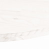 Blat stołu, biały, 100x50x2,5 cm, lite drewno sosnowe, owalny