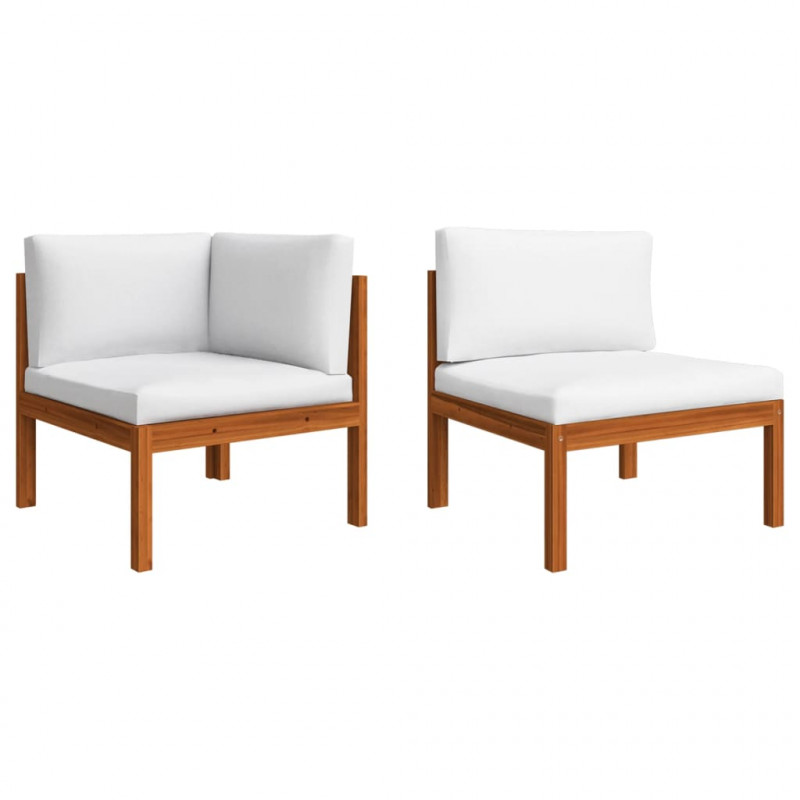 4-osobowa sofa ogrodowa z poduszkami, lite drewno akacjowe
