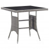 5-częściowy zestaw mebli ogrodowych, polirattan, antracytowy