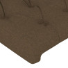 Zagłówek do łóżka z LED ciemnobrązowy 103x16x118/128 cm tkanina
