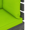 Ogrodowa sofa narożna z palet, z poduszkami, drewno sosnowe
