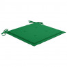 Krzesła ogrodowe, 2 szt., zielone poduszki, lite drewno tekowe