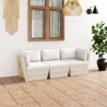Ogrodowa sofa 3-osobowa z palet, z poduszkami, drewno świerkowe