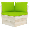 Ogrodowa sofa 4-osobowa z palet, z poduszkami, drewno świerkowe