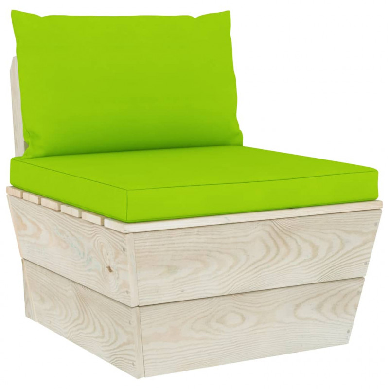 Ogrodowa sofa 4-osobowa z palet, z poduszkami, drewno świerkowe