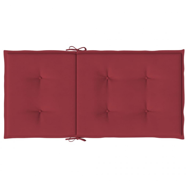 Poduszki na krzesła ogrodowe 6 szt., winna czerwień 100x50x3 cm