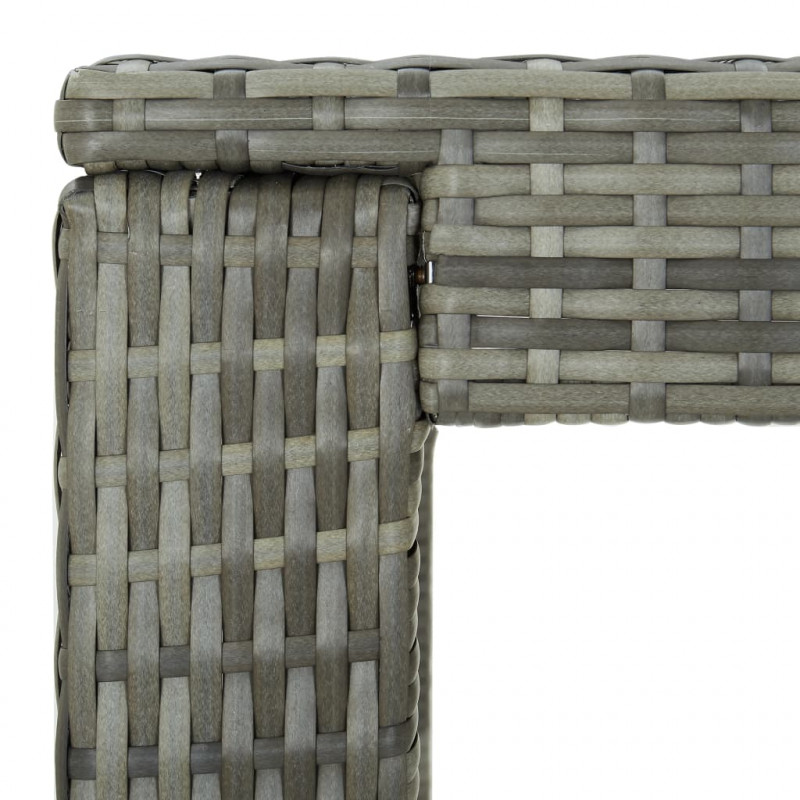 5-cz. zestaw mebli barowych z poduszkami, rattan PE, szary